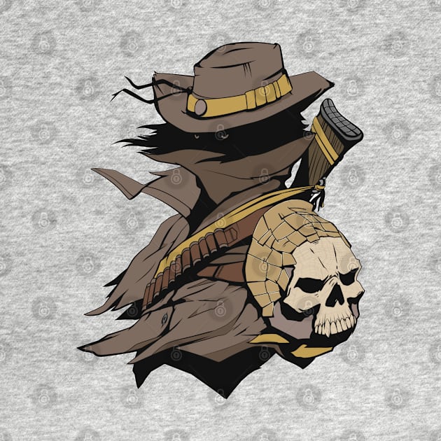 Cowboy and skull by shirtsandmore4you